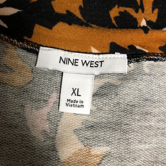 Nine West Dress Womens Size XL Floral Print V-Neck Comfy Short Sleeve - Picture 5 of 8